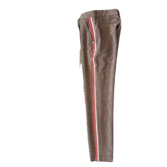 Scotch and Soda Bronze Metallic Knit Side Stripe Trousers - Size XS - Picture 7 of 12